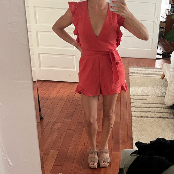 Lover and Friends Jill Romper - coral - Picture 7 of 8